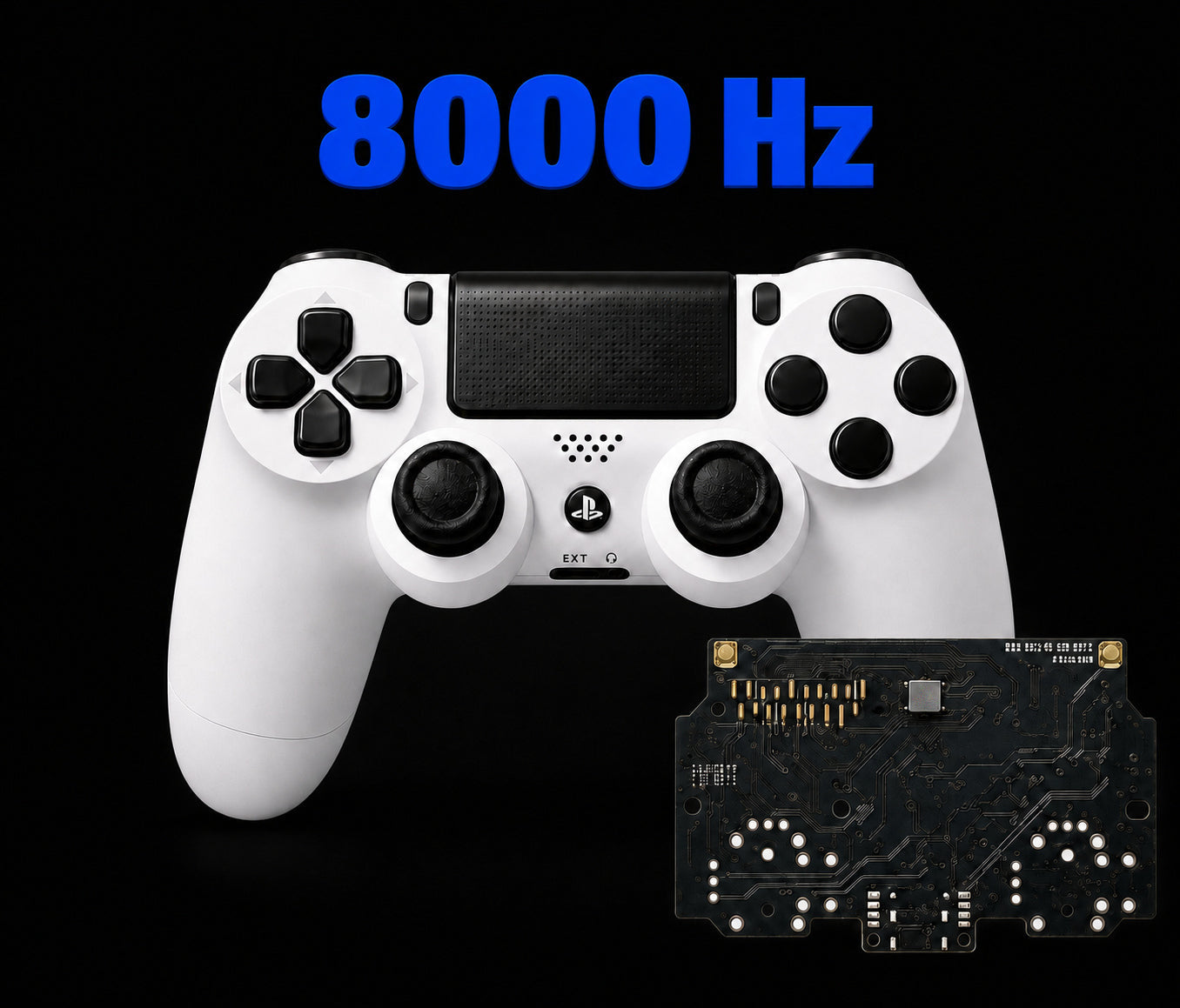 يد PS4 معدّلة ببورد MARIUS 8000Hz للعب على PC — كلين قيمنق